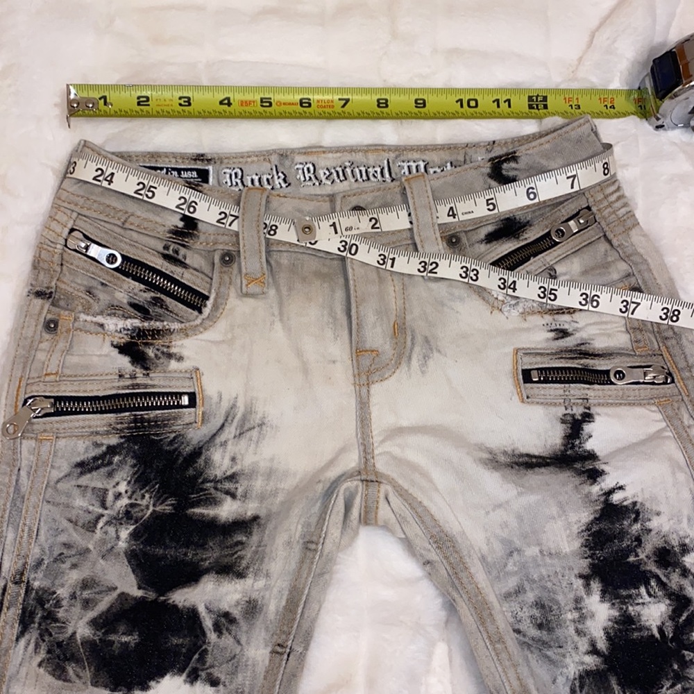 Rock Revival Moto Jeans Cladelle Size 24 New without Tags Exc Condition